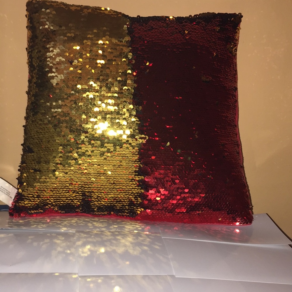 Sequin pillow